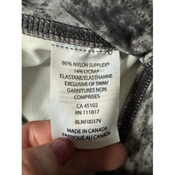 Bench Neutral Grey Black Ankle Leggings Mid Rise Athletic Pull On Size Medium - Picture 7 of 10